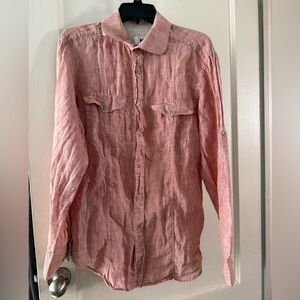 Joseph Abboud Light Pink Linen Shirt